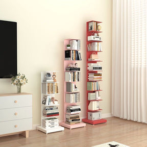 Floating Bookshelf - Vertical Storage | Space-Saving Metal Bookcase for Home & Office