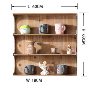 Vintage Scalloped Wall Shelf | Solid Pine French Country Display Shelf