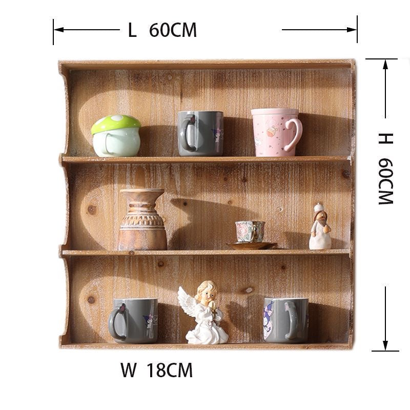 Vintage Scalloped Wall Shelf | Solid Pine French Country Display Shelf