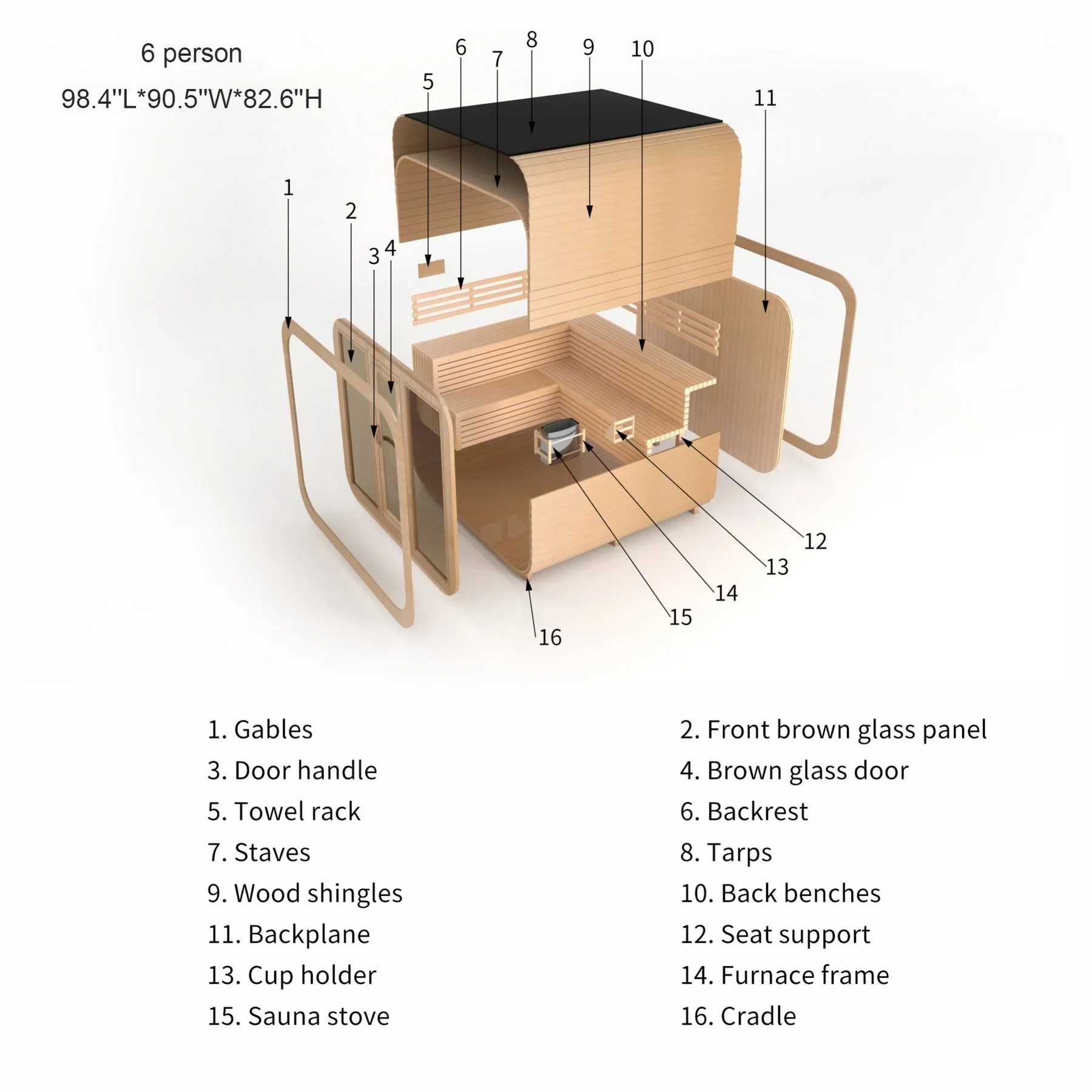 OS-CALDERA CORE 4 | Saunasnet® 4-8 Person Outdoor Steam Sauna
