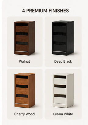 Slim Walnut Storage Tower | 2, 3, 4, 5, and 6 Tiers