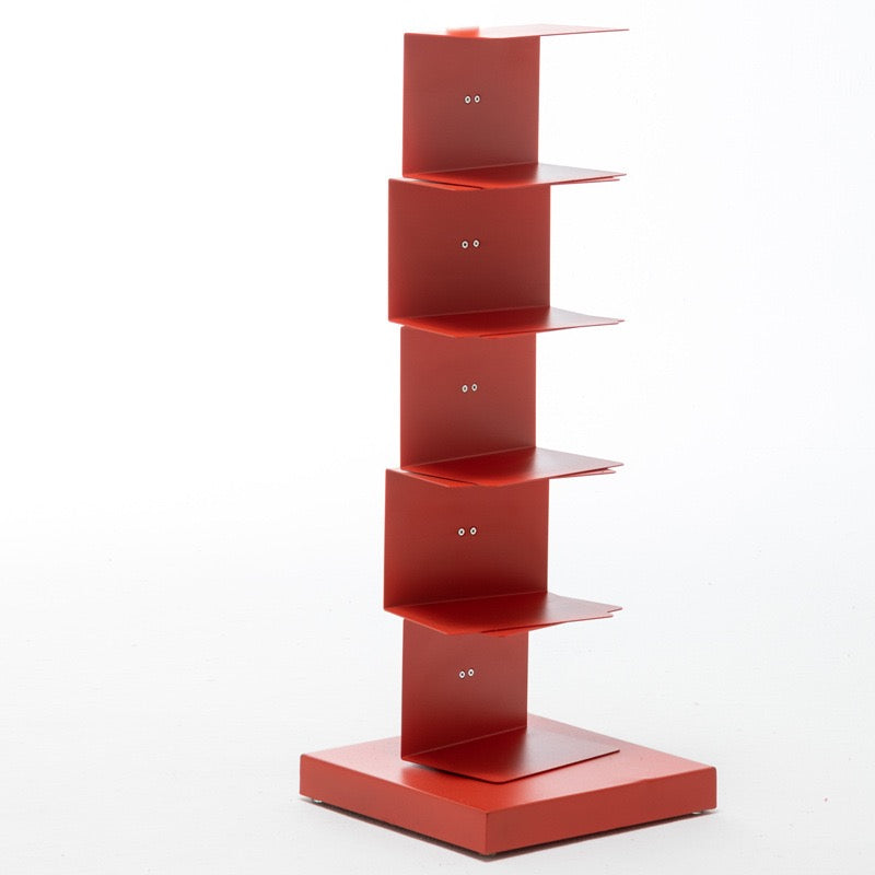 Modern Floating Metal Bookshelf - 5, 6, 8, and 9 Tier Vertical Storage | Space-Saving Metal Bookcase for Home & Office