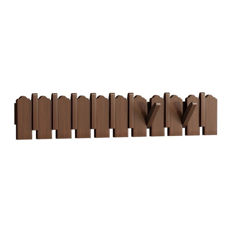 Modern Folding Wooden Wall Hook Rack (3–12 Hooks)