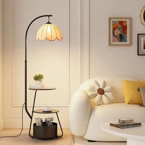 Modern Multi-Functional Lounge Side Table Floor Lamp - High Shade Style