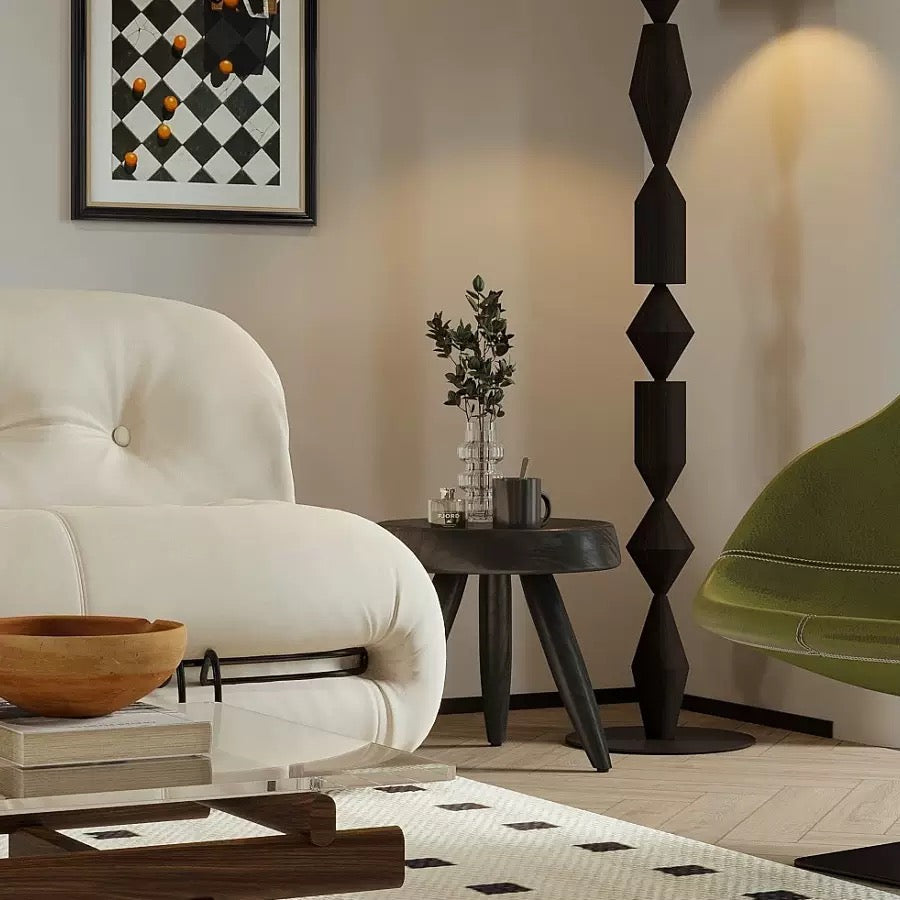 Handcrafted Solid Wood Tripod Stool – Charlotte Perriand–Inspired