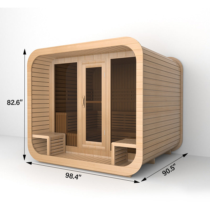 OS-CALDERA CORE 4 | Saunasnet® 4-8 Person Outdoor Steam Sauna