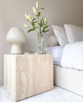 Elysian Natural Travertine Plinth Pedestal & Side Table