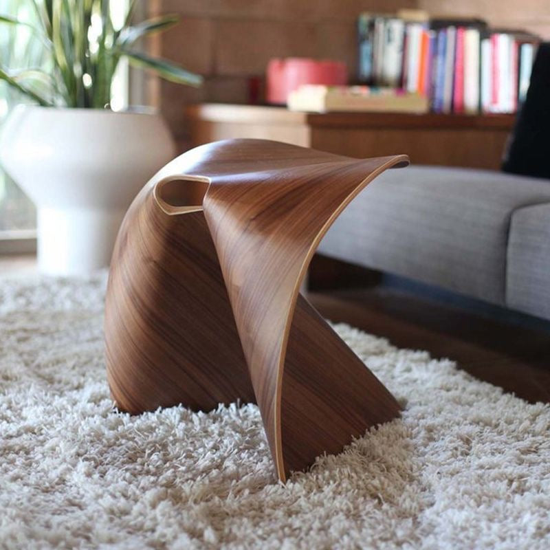 Origami Arc Modern Sculptural Stool – Minimalist Design Seating
