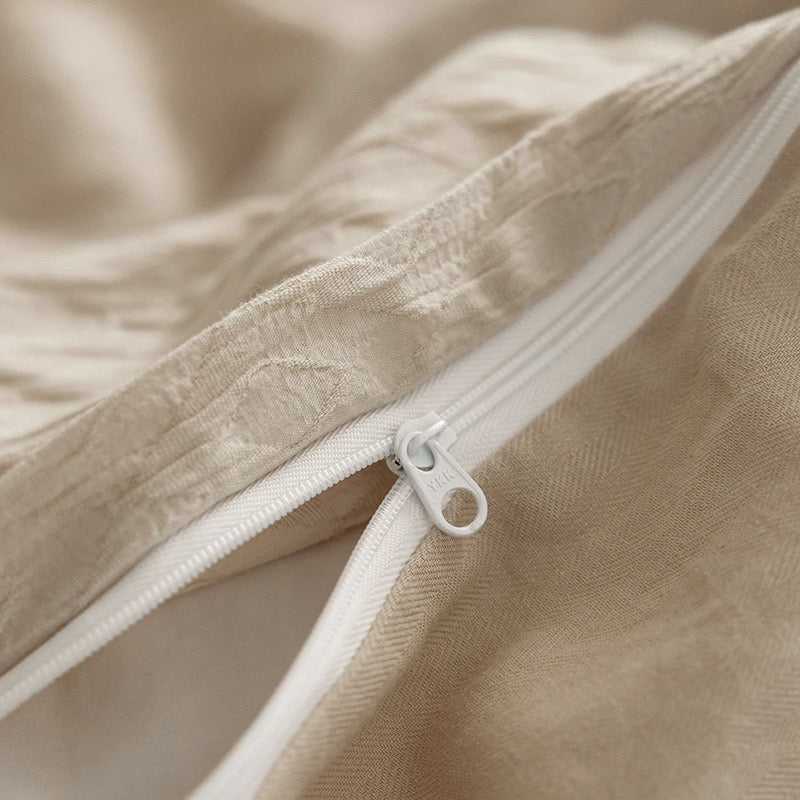 Soft Washed Cotton 4-Piece Bedding Set – Minimalist Solid Color
