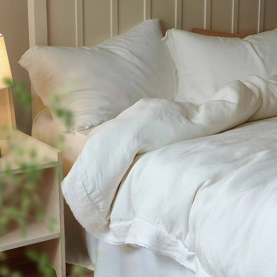 Premium Cotton 4-Piece Bedding Set – Soft Washed Finish