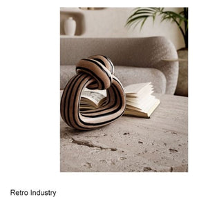 Biomorphic Travertine Coffee Table | Organic Modern Stone & Walnut Furniture | Sculptural Low Centerpiece