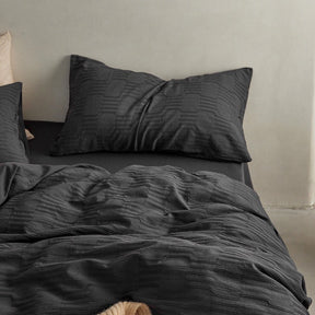 Soft Washed Cotton 4-Piece Bedding Set – Minimalist Solid Color