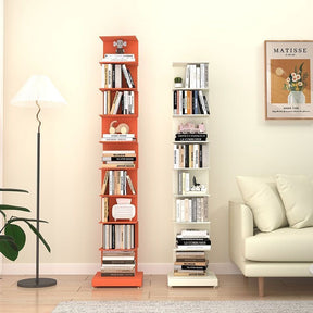 Floating Bookshelf - Vertical Storage | Space-Saving Metal Bookcase for Home & Office