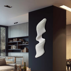 3D Parametric Wood Wave Wall Art | Modern Black Sculptural Decor | Modular Statement Piece