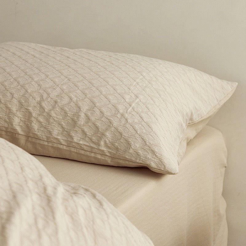 Soft Washed Cotton 4-Piece Bedding Set – Minimalist Solid Color