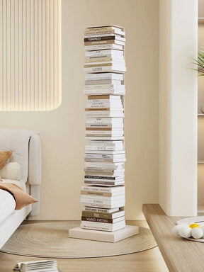 Modern Floating Metal Bookshelf - 5, 6, 8, and 9 Tier Vertical Storage | Space-Saving Metal Bookcase for Home & Office
