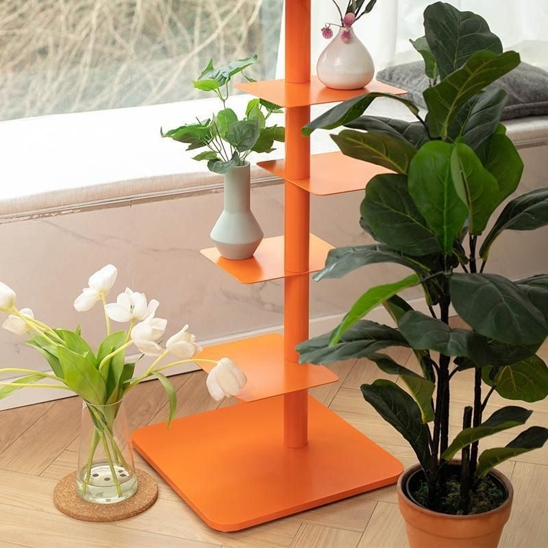 Minimalist Metal Spine Bookshelf | Vertical Tower Bookcase