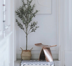 Haiku Stool | Butterfly Silhouette Japanese Modern Wooden Stool