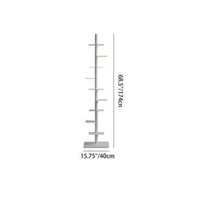 Minimalist Metal Spine Bookshelf | Vertical Tower Bookcase