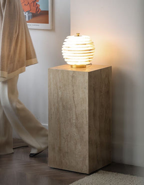 Elysian Natural Travertine Plinth Pedestal & Side Table