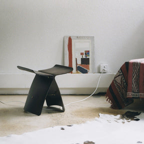 Haiku Stool | Butterfly Silhouette Japanese Modern Wooden Stool