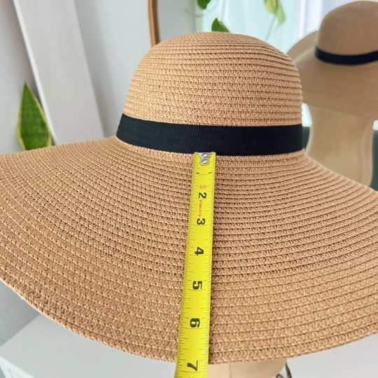 Audrey Hepburn Inspired Oversized Floppy Straw Hat