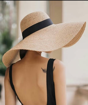 Audrey Hepburn Inspired Oversized Floppy Straw Hat