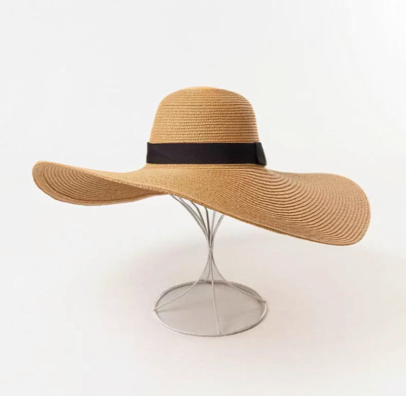 Audrey Hepburn Inspired Oversized Floppy Straw Hat