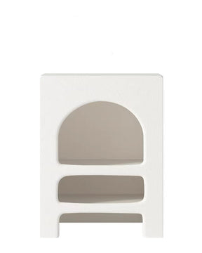 Cave  Boho Style Side Tables and Night Stands with Open Storage