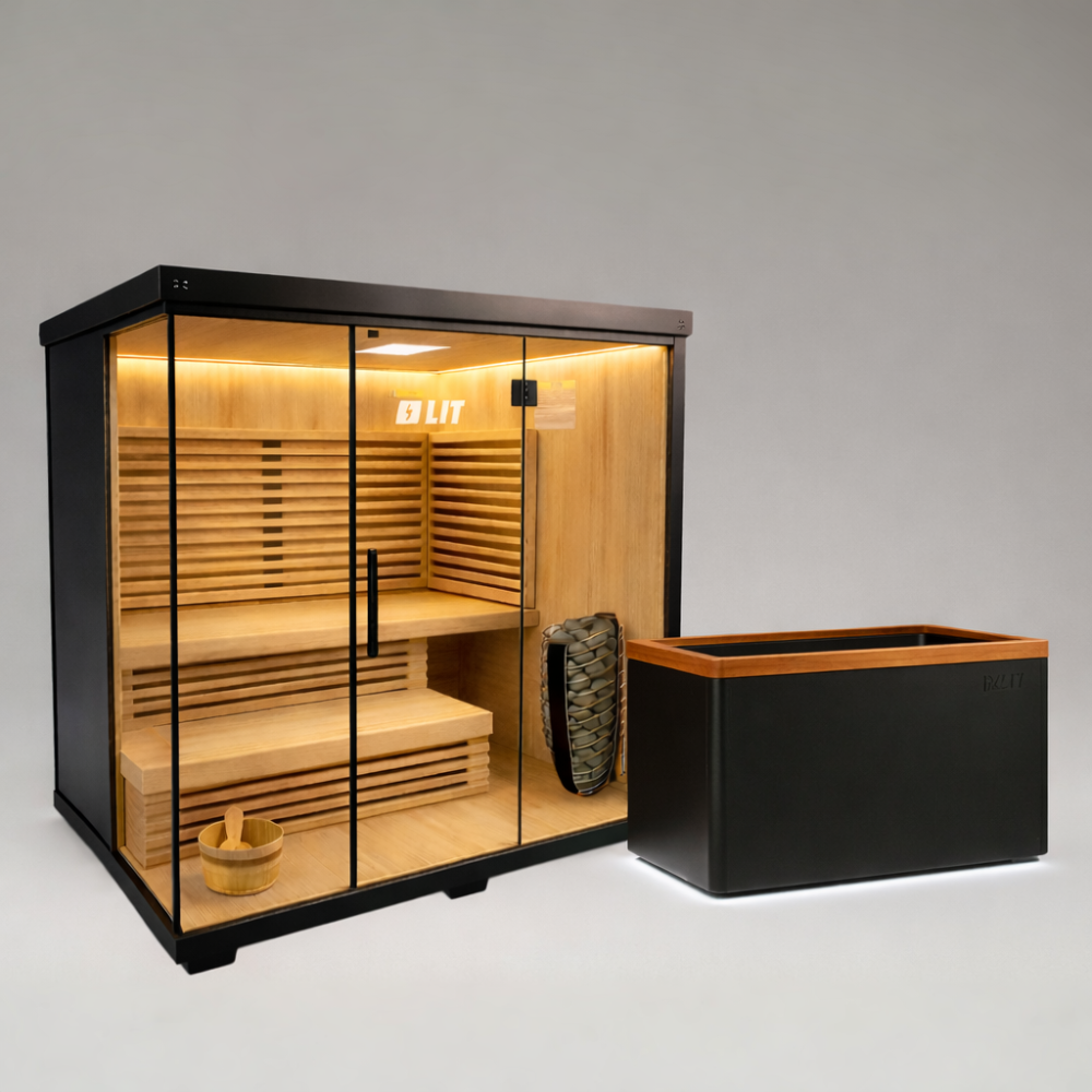 Stealth Cedar XL Plunge + Titan Sauna Bundle (4-5)