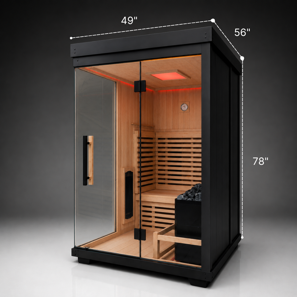 Titan — Hybrid Infrared & Traditional Sauna (2 Person)