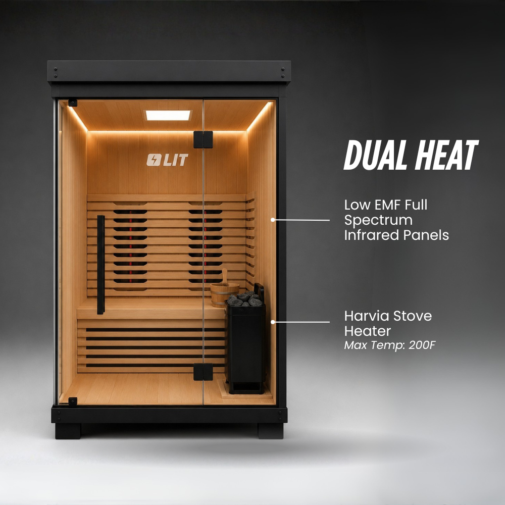Stealth Luxe Barrel Plunge + Titan Hybrid Sauna (2 person)