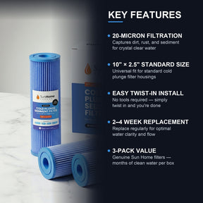 Cold Plunge Filter (3-pack) - 10" x 2.5"