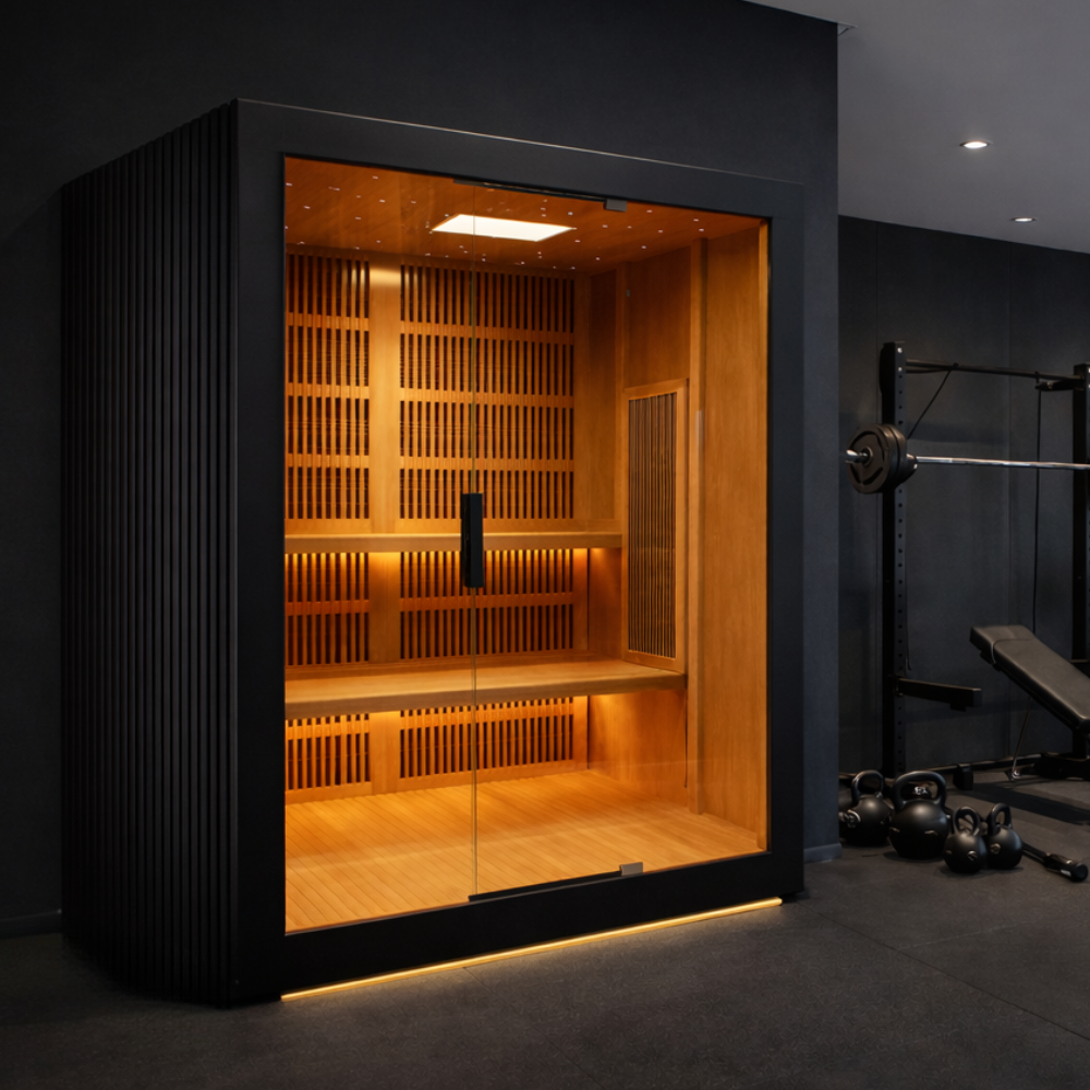 Stealth Cedar Plunge + Forge Full Spectrum Infrared + Red light Sauna (3-4 person)