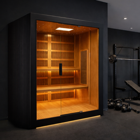 Stealth Cedar Plunge + Forge Full Spectrum Infrared + Red light Sauna (3-4 person)