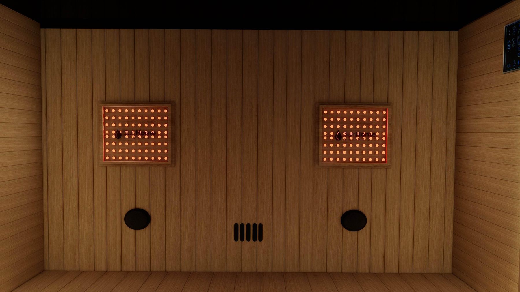Sun Home Eclipse™ 4-Person Red Light & Infrared Sauna