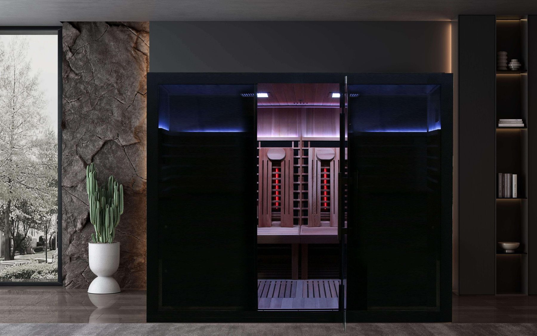 Sun Home Eclipse™ 4-Person Red Light & Infrared Sauna