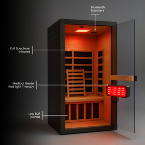 Stealth Cedar Plunge + BeautyBox Full Spectrum Infrared + Red light Sauna (2 Person)