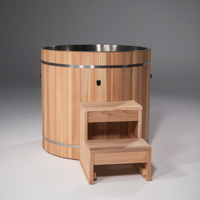 Cedar Barrel Cold Plunge + Solis Traditional Sauna (6)