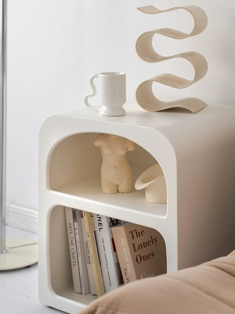 Boho Modern Side Tables with Open Storage Night Stands